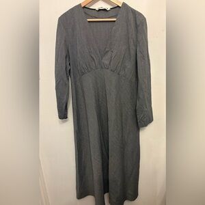 Zara Charcoal Long Sleeve Dress